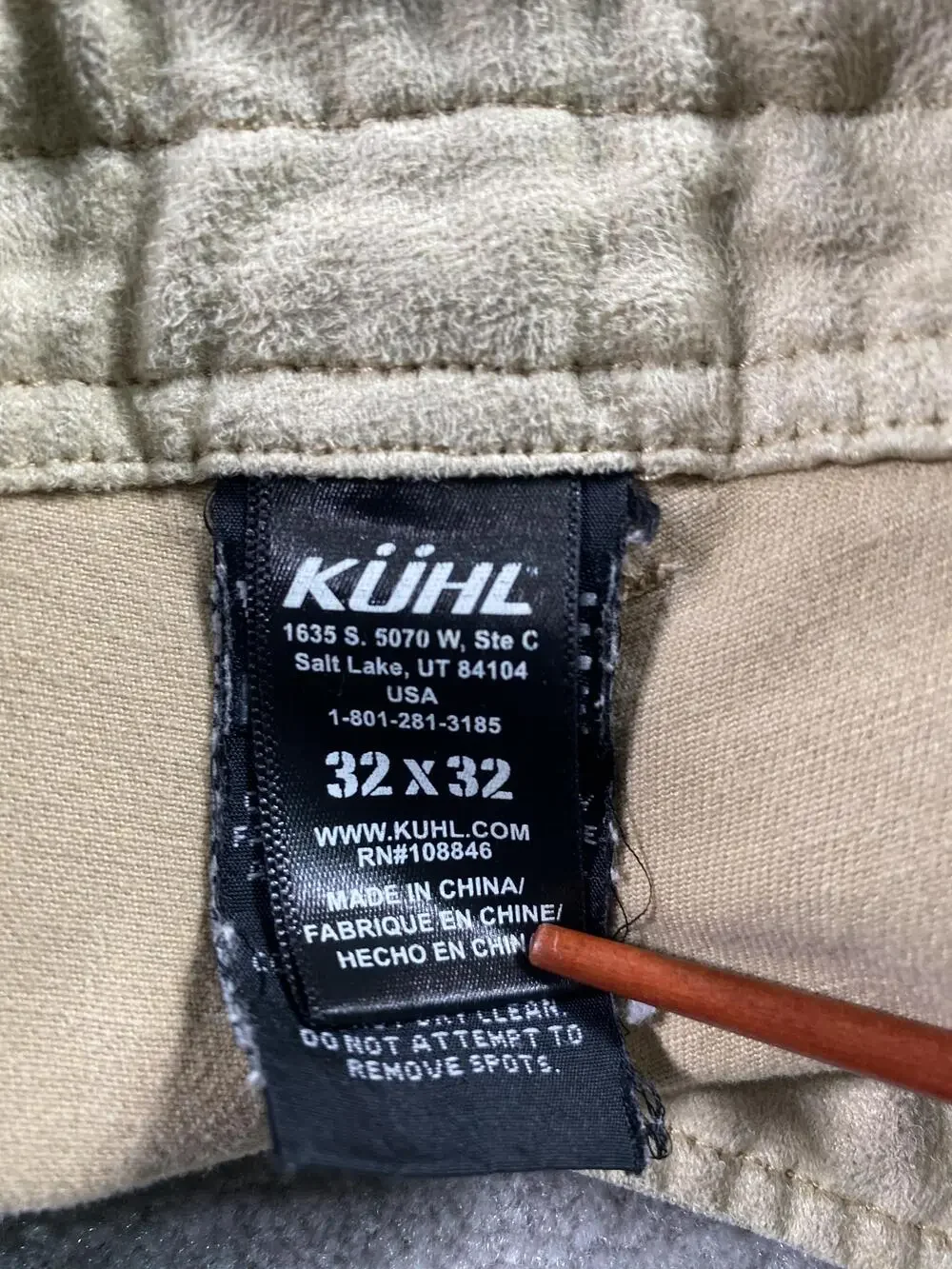 Kuhl Legendary Pants Mens 32x32 Beige Easy Rydr Canvas Stretch 5 Pocket Outdoor